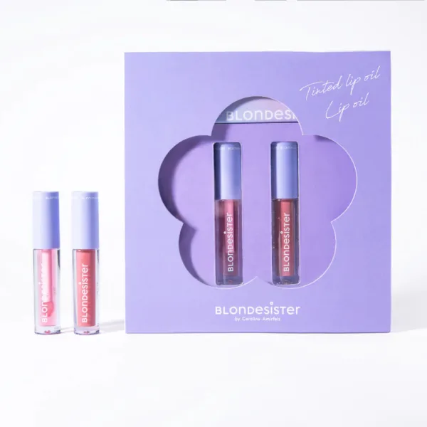 BLONDESISTER "Mini Box XOXO" Two Lip Oil Gift Box, 2×2.5 ml