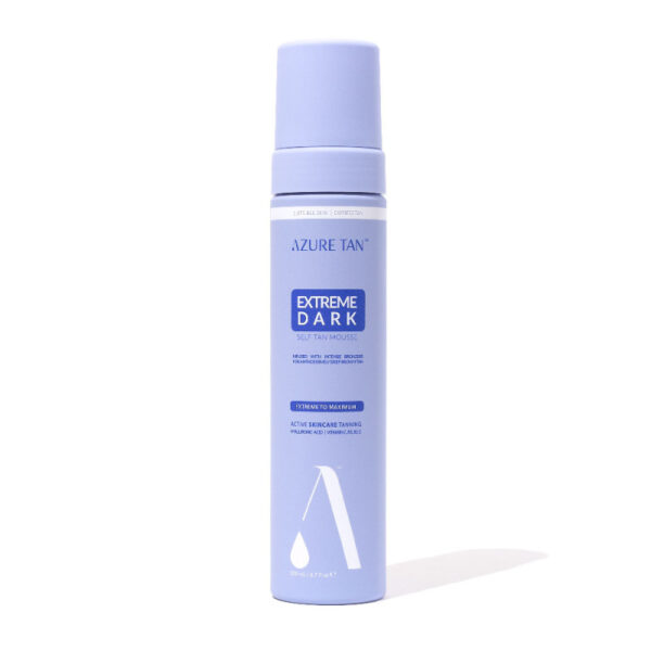 Azure Tan "Extreme Dark – Extreme To Max" Fast-Acting Self-Tan Mousse – Ultra Dark Shade, 200ml
