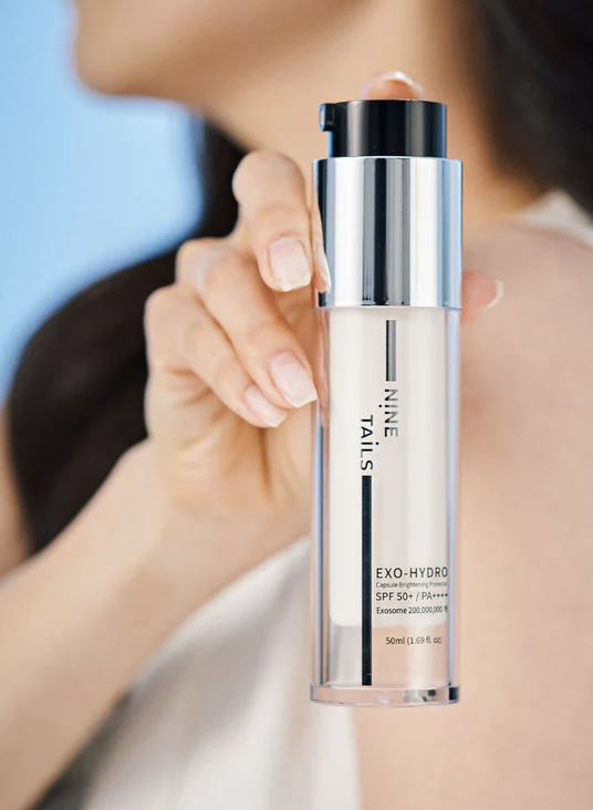 NINE TAILS EXO-HYDRO CAPSULE BRIGHTENING PROTECTOR SPF50+ veido apsauga nuo saulės 50 ml - Image 3