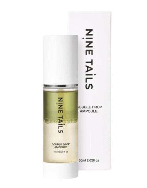 NINE TAILS DOUBLE DROP AMPOULE INTENSYVIAI DRĖKINANTIS IR JAUNINAMASIS DVIEJŲ FAZIŲ SERUMAS, 60 ML