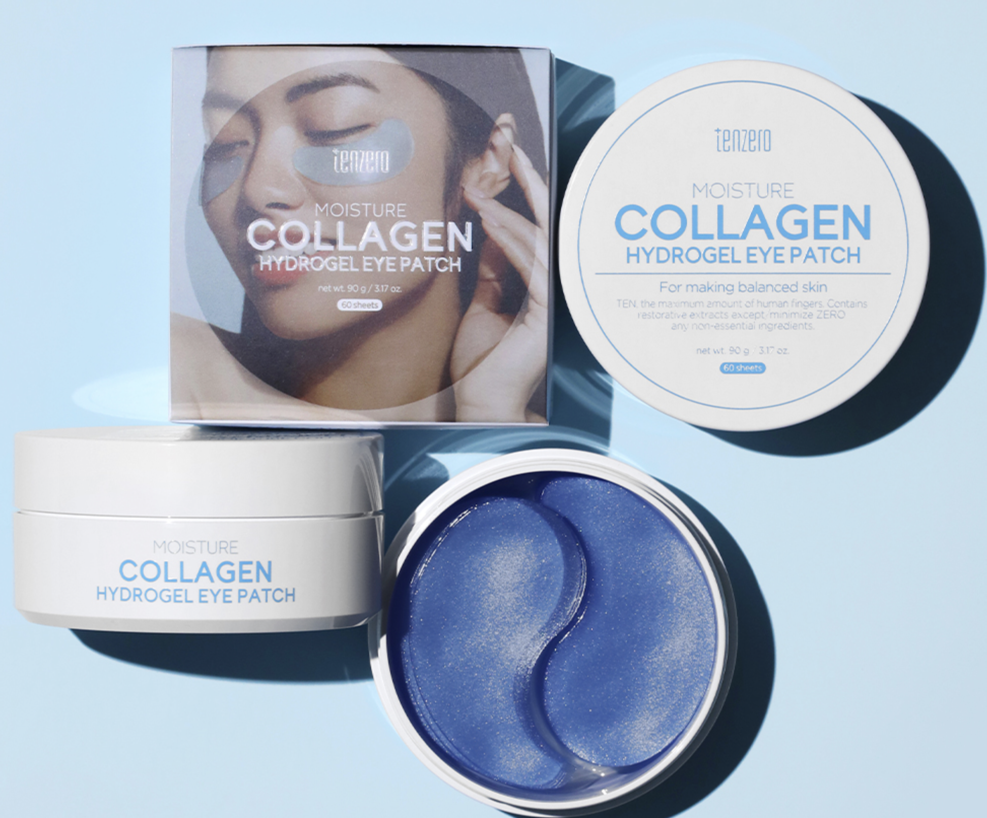 TENZERO Collagen Hydrogel Eye Patch kolageno paakių kaukės 60 vnt. - nuotrauka 2